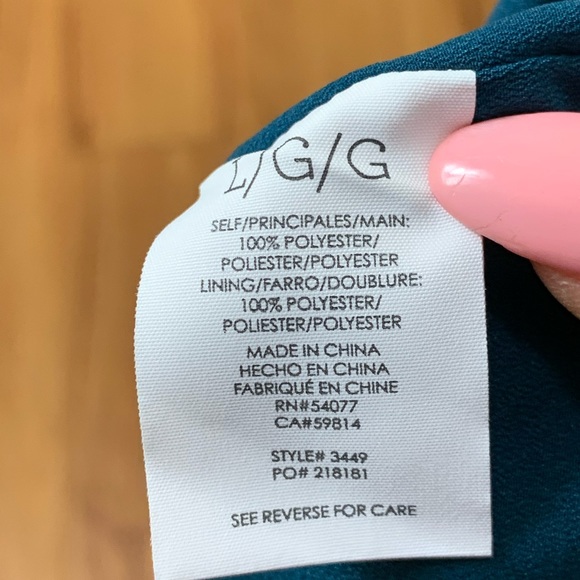 CAbi Teal Floral Print Still Life Cami Blouse - Picture 11 of 12